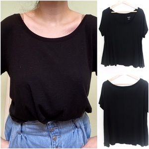 Flowy & Stretchy Black Scoop Neck Tee XXL